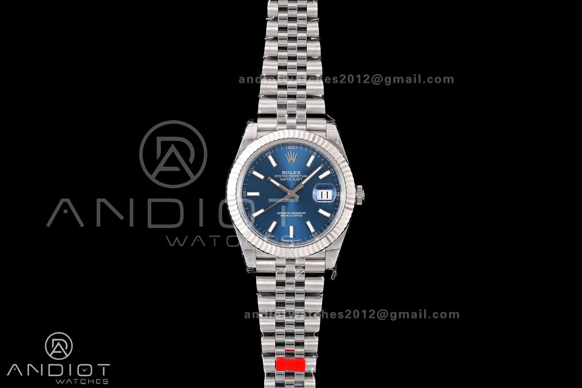 DateJust 41 126334 904L SS VSF 1:1 Best Edition Blue Stick Dial on Jubilee Bracelet VS3235v2 V2s (133g)